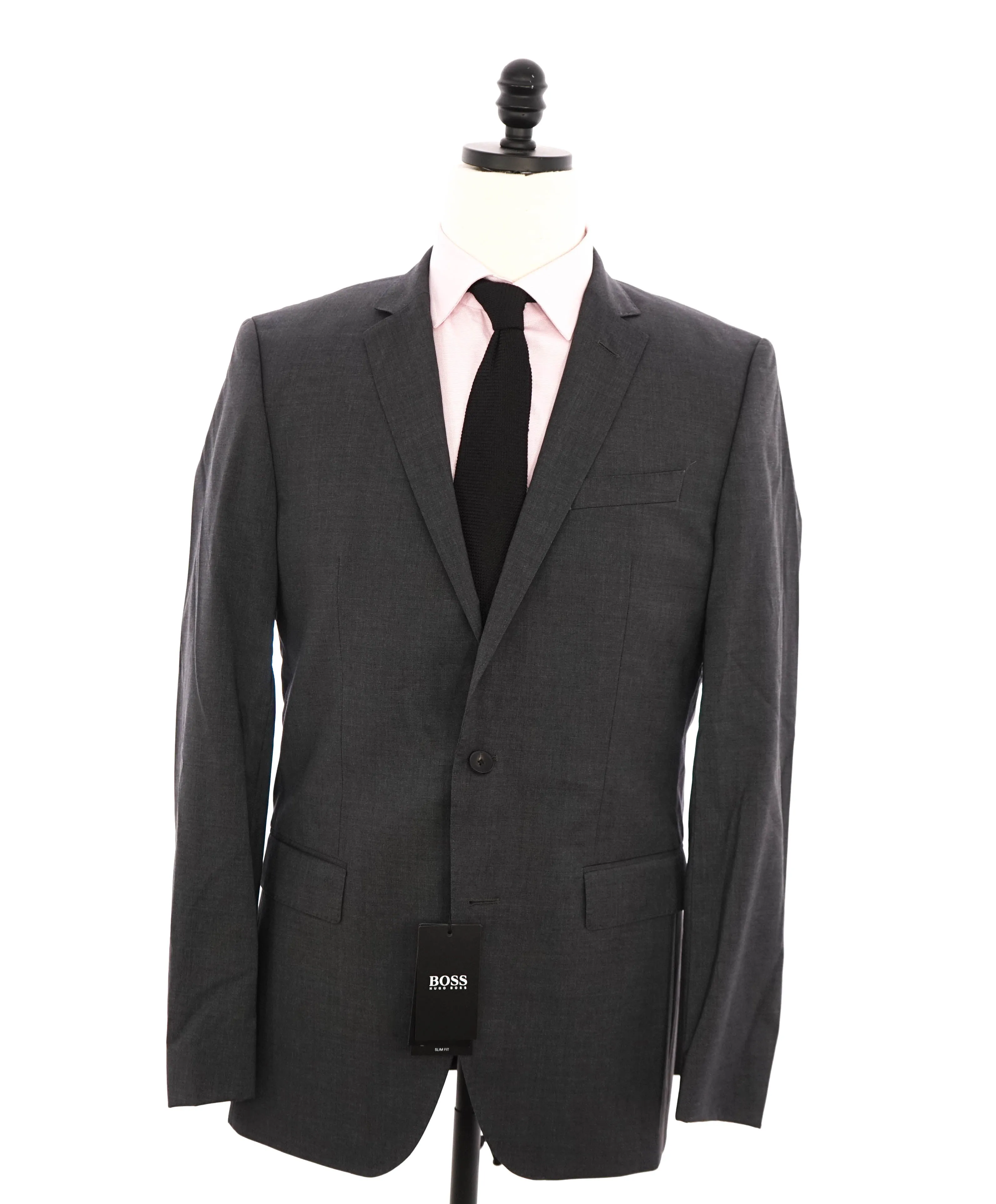 $1,295 HUGO BOSS - CLOSET STAPLE Gray Notch Lapel Suit - 40L