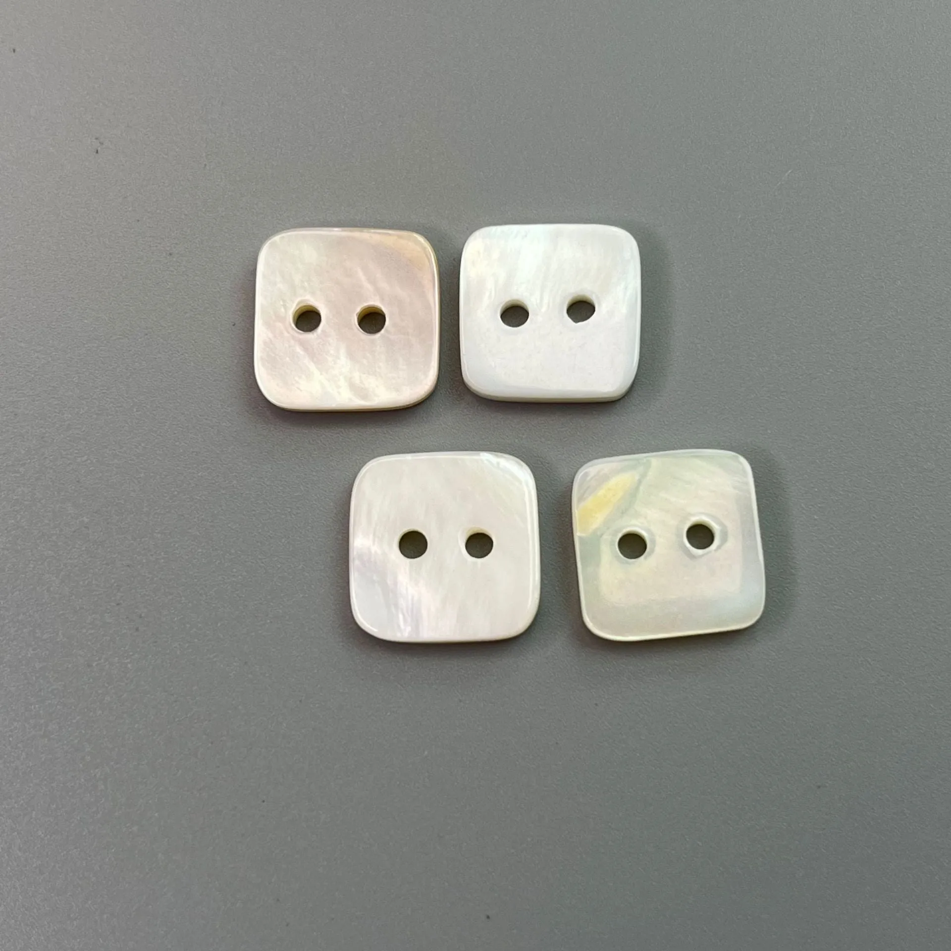 16/17/24L Square 2-Hole Natural Shell Shirt Buttons 50pcs
