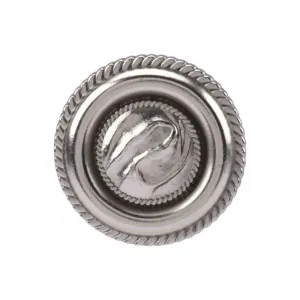 17.5/22.5mm Antique Silver Round Piped Metal Buttons with Shanks 3pcs