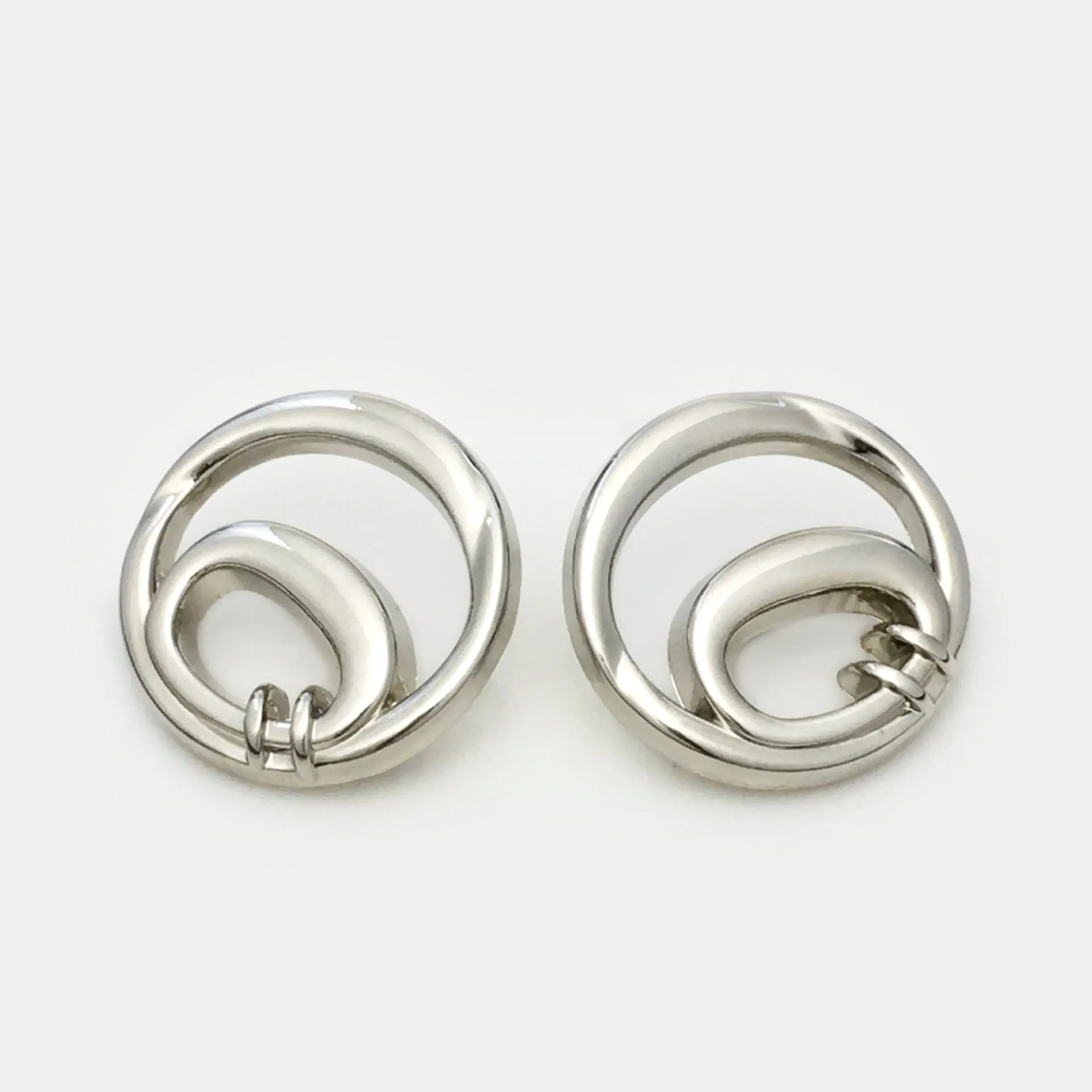17.5/22.5mm Gold Hollow Double Circle Metal Buttons 20pcs