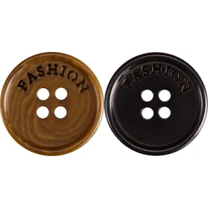 23mm Black Dark Coffee Cracked Texture Fashion Fruit Buttons 12pcs
