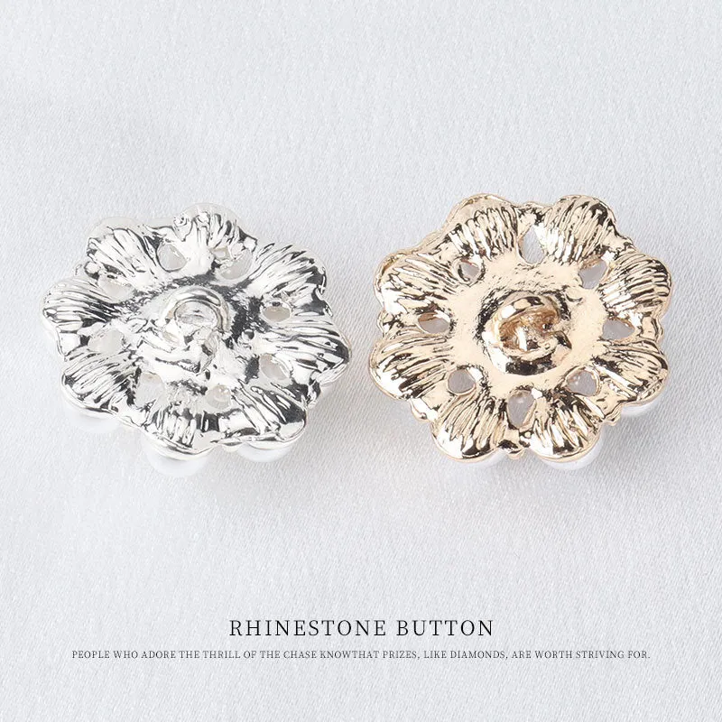 23mm Metal Pearl Decorative Button for Sweater Jackets 6pcs
