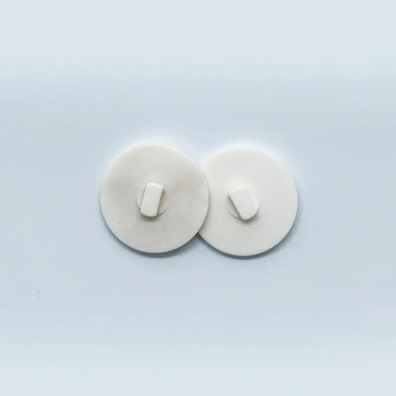 24-40L Round Edge White Shank Bone Buttons 12pcs
