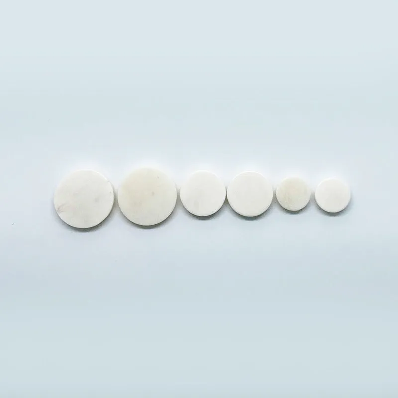 24-40L Round Edge White Shank Bone Buttons 12pcs