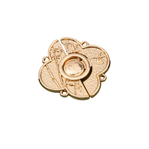 2.5cm Chinese Style Golden Vintage Panda Metal Pair Buttons 12pcs