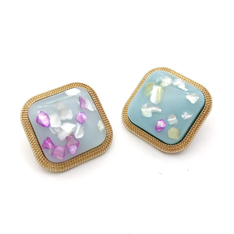 25mm Gold Irregular Metal Shank Buttons 10pcs
