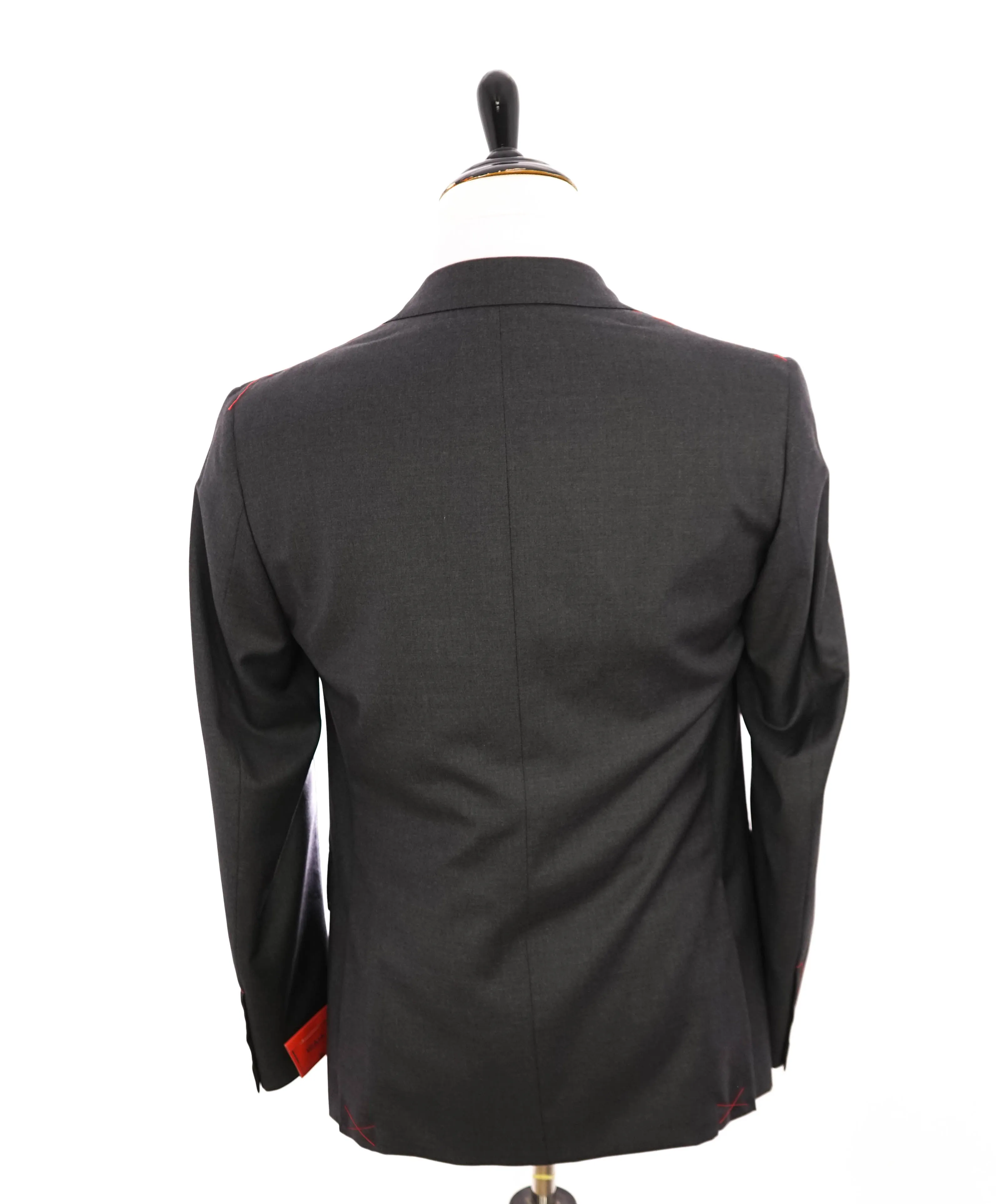 $3,750 ISAIA - Gray "AQUASPIDER" *CLOSET STAPLE* Coral Pin Suit - 40S 34W