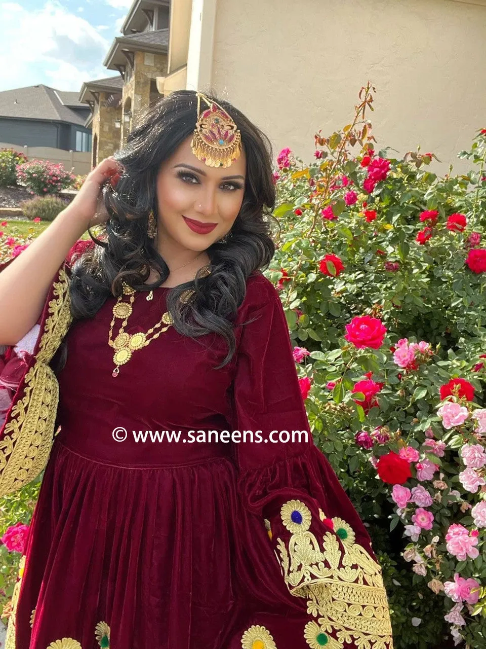 Afghan Red Gown Dress