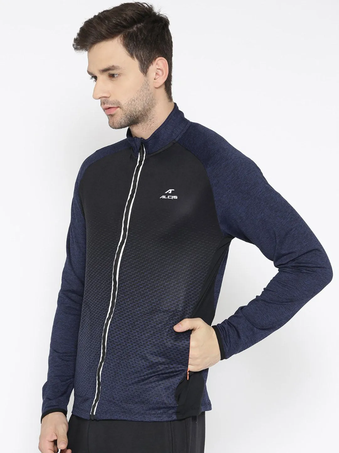 Alcis Men Navy Blue Solid Jackets
