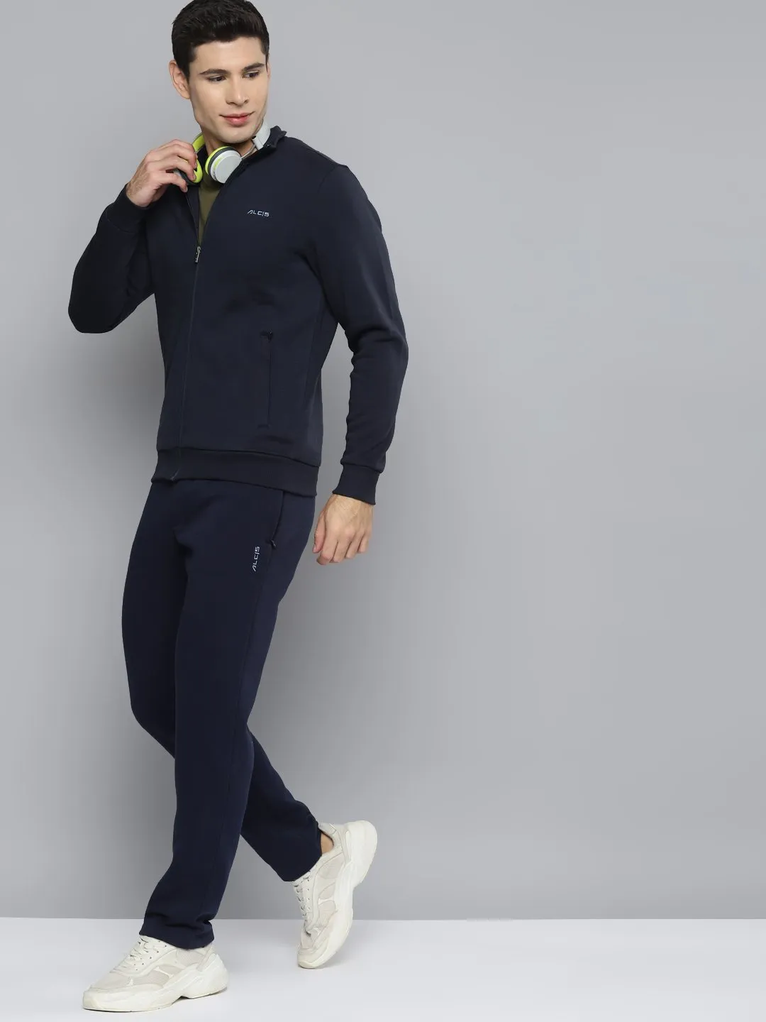 Alcis Men Solid Navy Blue Jacket
