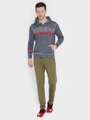 Alcis Mens Printed Dark Grey Winter Jacket 145MJK217