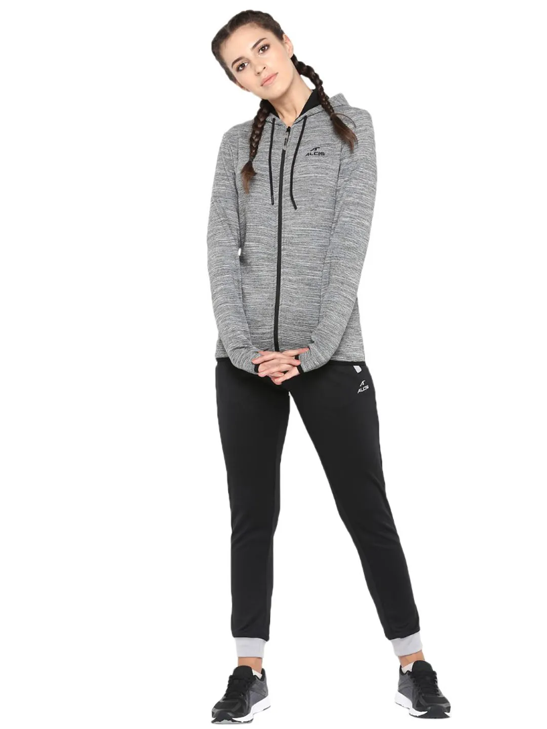 Alcis Women Grey Solid Jackets