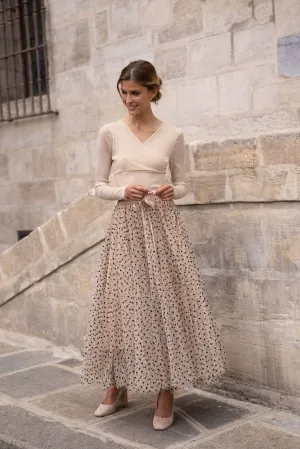 Aria Heart Print Tulle Skirt