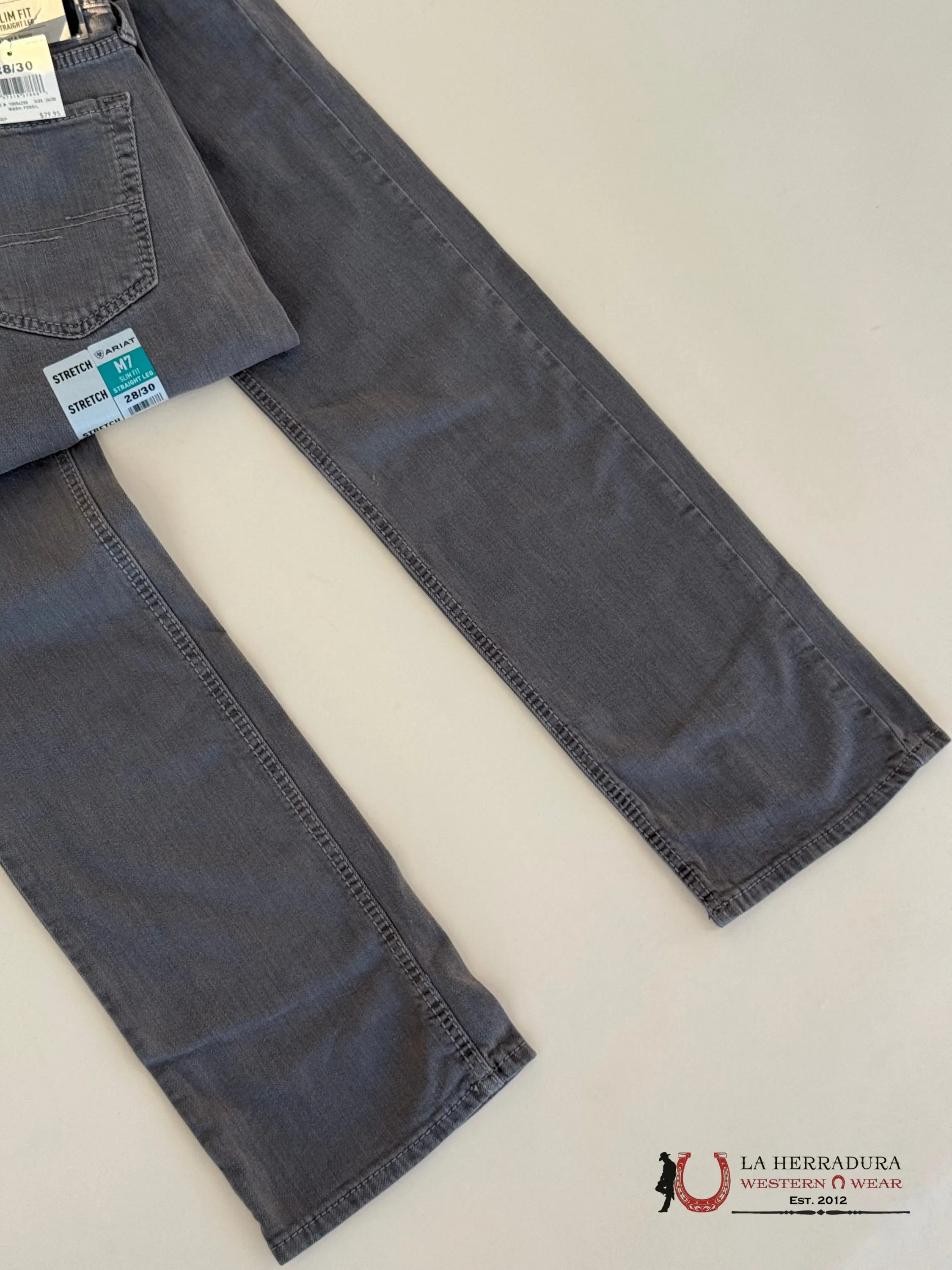 ARIAT MENS JEAN FOSSIL M7 SLIM FIT STRAIGHT LEG