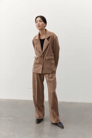 ARLO WOOL TROUSER- LATTE