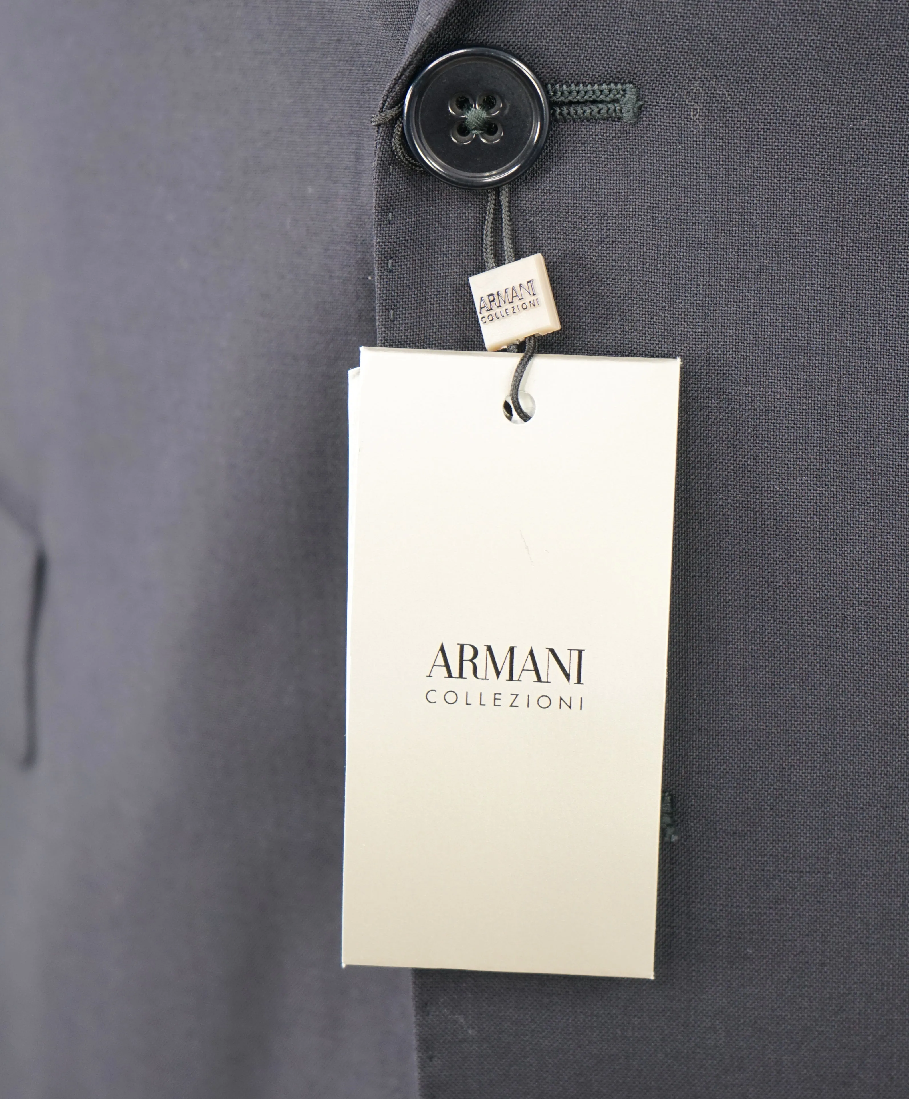 ARMANI COLLEZIONI - “M Line” 3-Piece Navy Solid Suit With Pick Stitching -  40R