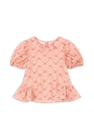 AVA SS BLOUSE GOTS - lacy pink