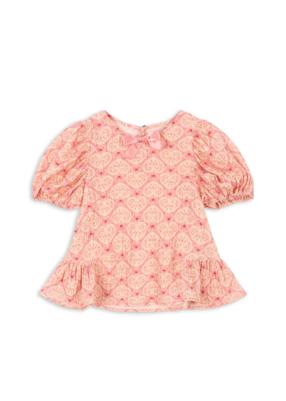AVA SS BLOUSE GOTS - lacy pink