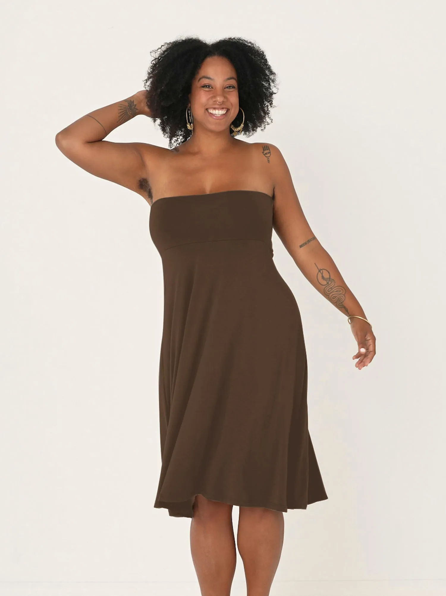 Bamboo Swishy Skirt - Cocoa