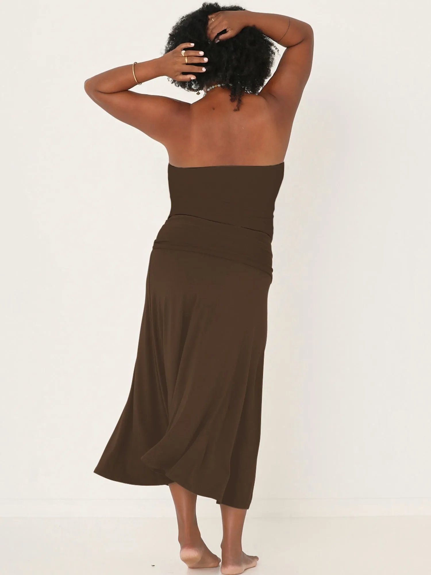 Bamboo Swishy Skirt - Cocoa