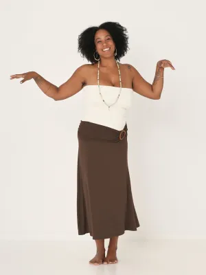 Bamboo Swishy Skirt - Cocoa