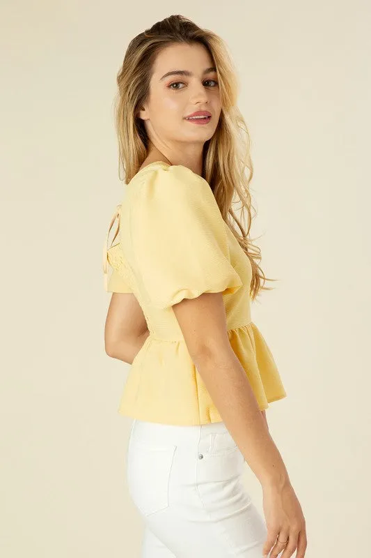Barb Bubble Sleeve Top