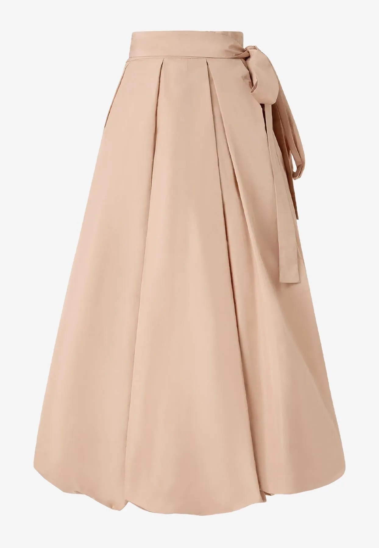 Barbagianni Pleated Maxi Wrap Skirt