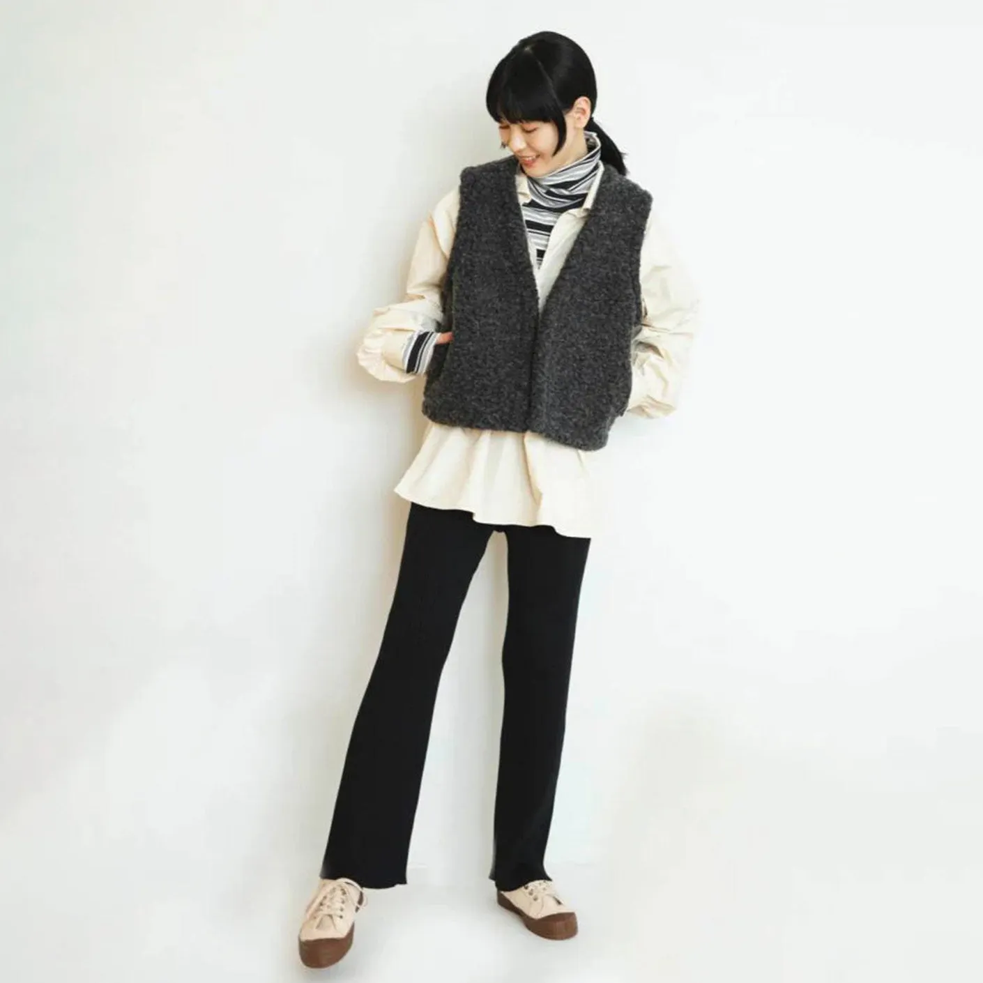 BATONER | バトナ―　LaLa Begin別注 SOLID WOOL RIB PANTS