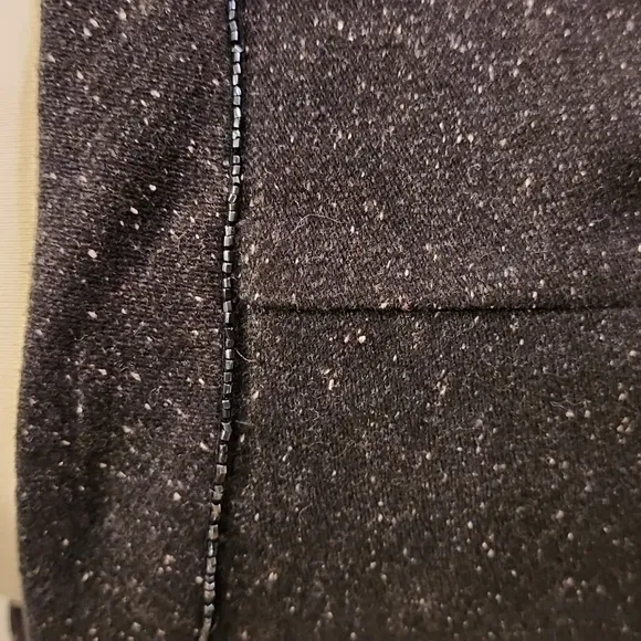 BCBGMaxAzria Collection Wool Miniskirt with Bead Detail at the Waist