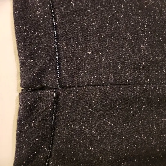 BCBGMaxAzria Collection Wool Miniskirt with Bead Detail at the Waist
