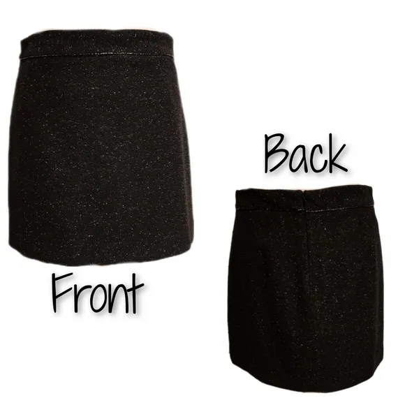 BCBGMaxAzria Collection Wool Miniskirt with Bead Detail at the Waist