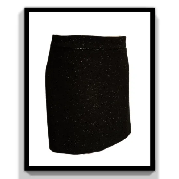 BCBGMaxAzria Collection Wool Miniskirt with Bead Detail at the Waist