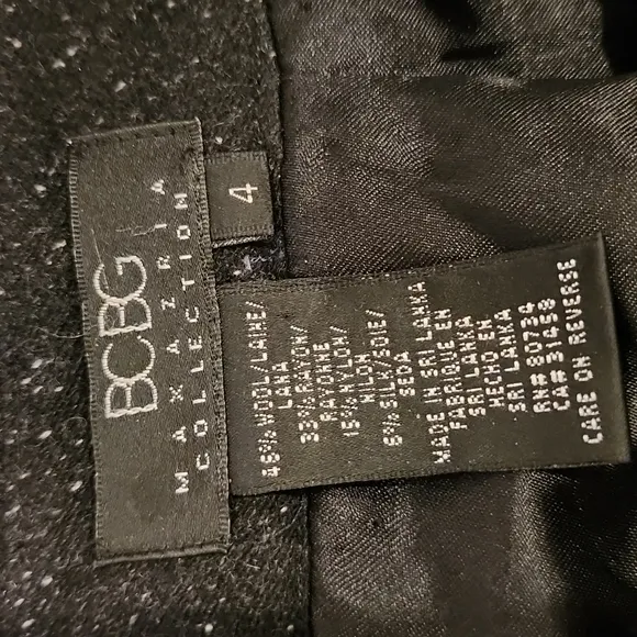 BCBGMaxAzria Collection Wool Miniskirt with Bead Detail at the Waist