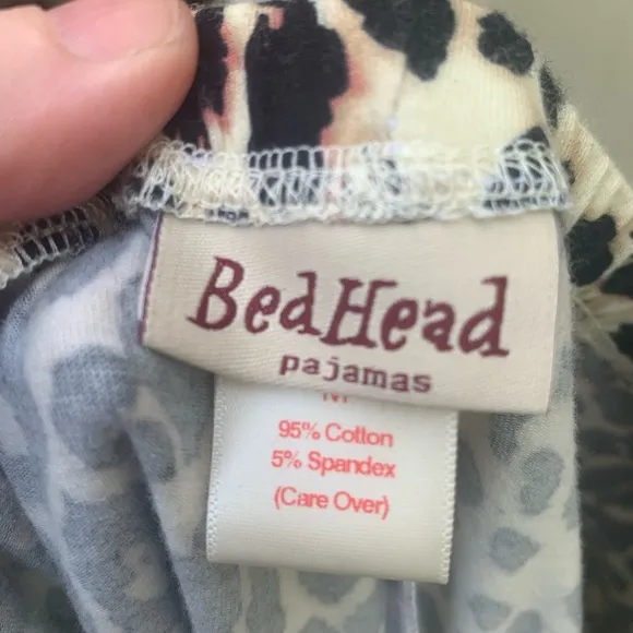 BedHead Leopard Pink Cropped Pajamas Medium