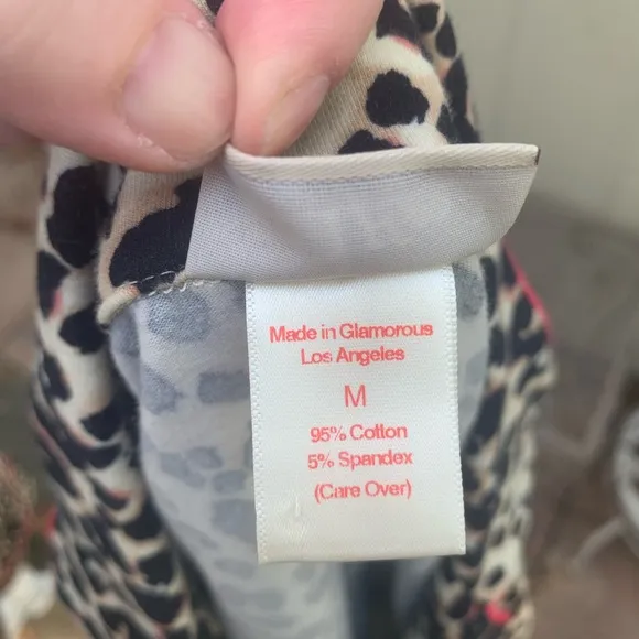 BedHead Leopard Pink Cropped Pajamas Medium