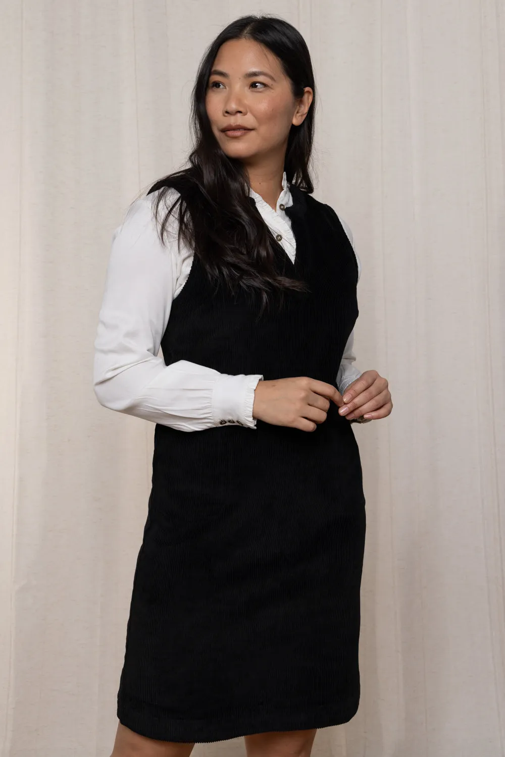 Belle Sleeveless Knee-Length Cord Dress