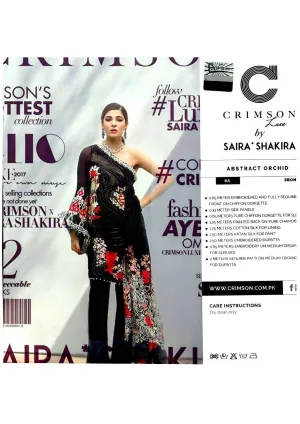 Beutifull chiffon dress by crimson in black color Model# C 804