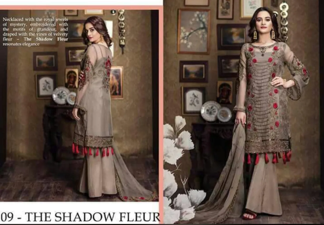 Beutifull dress by imrozia in chiffon cloth Model # C 1143