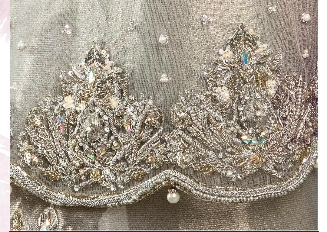 Beutifull dress in silver gray color Model#P 906