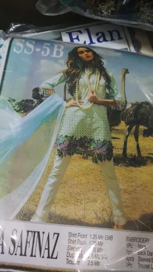 Beutifull lawn dress by sana safinaz in mint green color Model# L 1192
