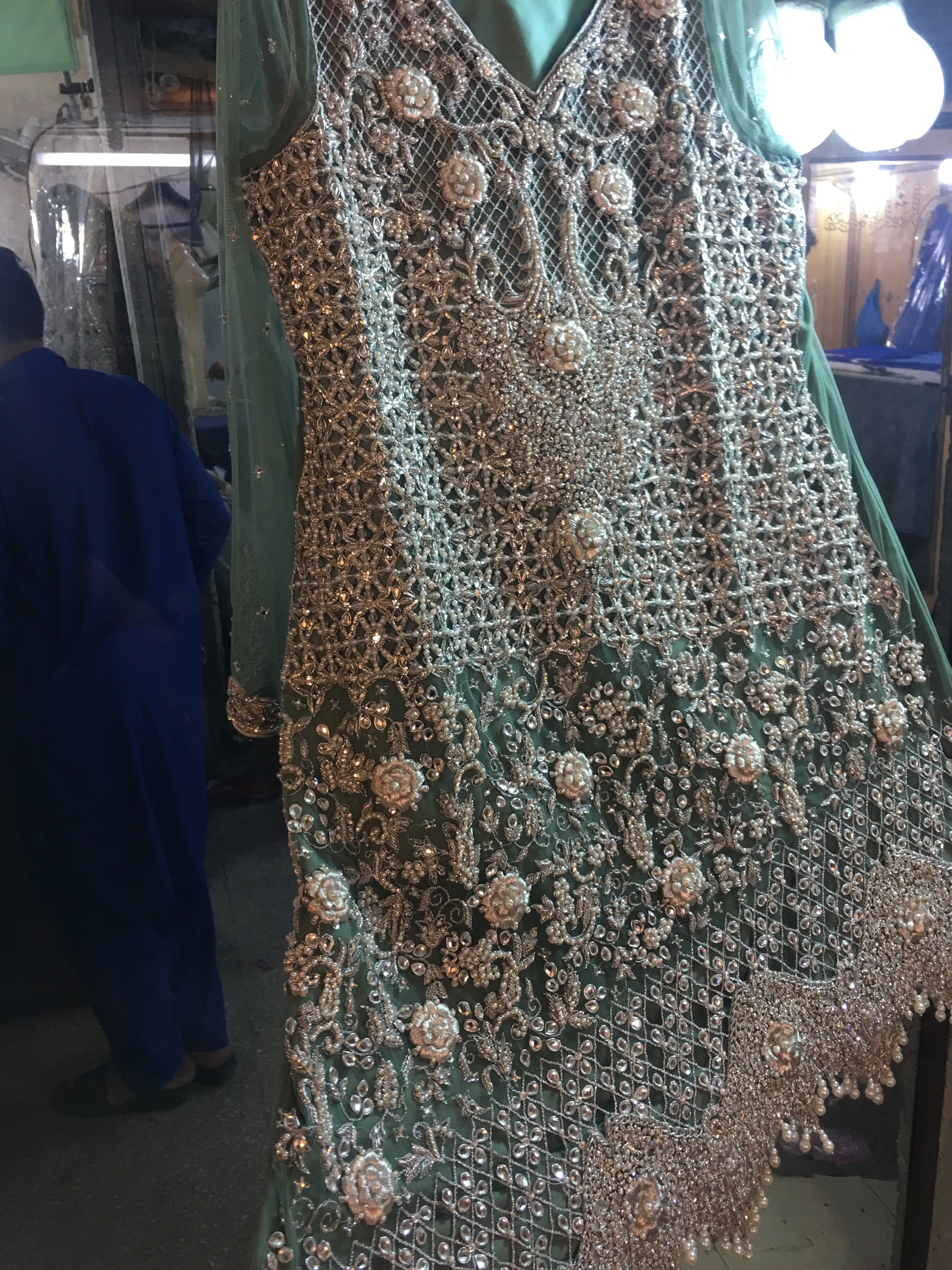 Beutifull wedding party dress dress in pistachio green color Model #W 896