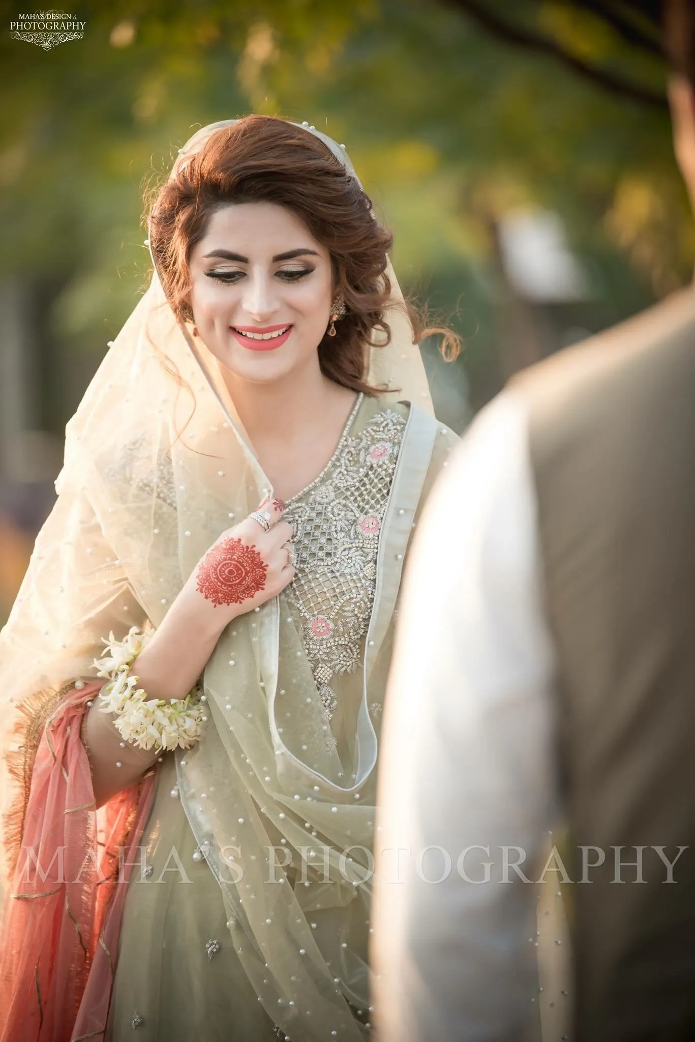 Beutifull wedding party dress In light pistachio green and baby pink color Model# P 1197