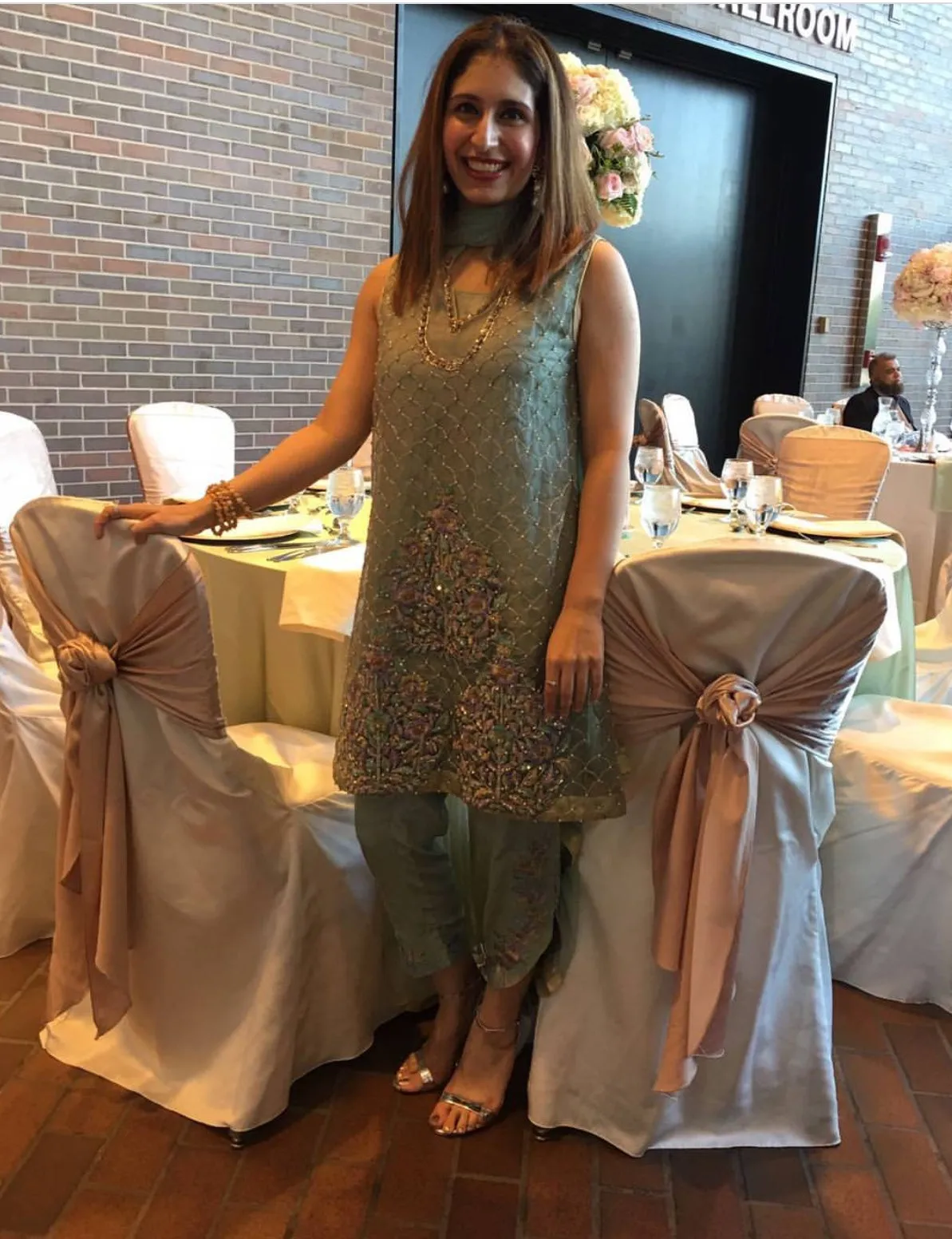 Beutifull wedding party light pistachio color Model # P 905