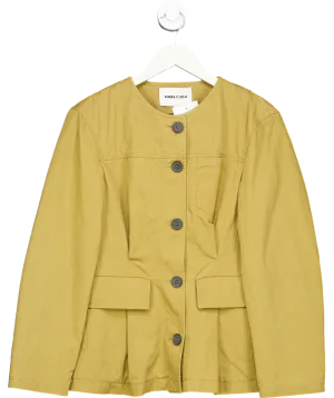 Bimba Y Lola Beige Top And Bottom Buttoned Up Jacket UK S