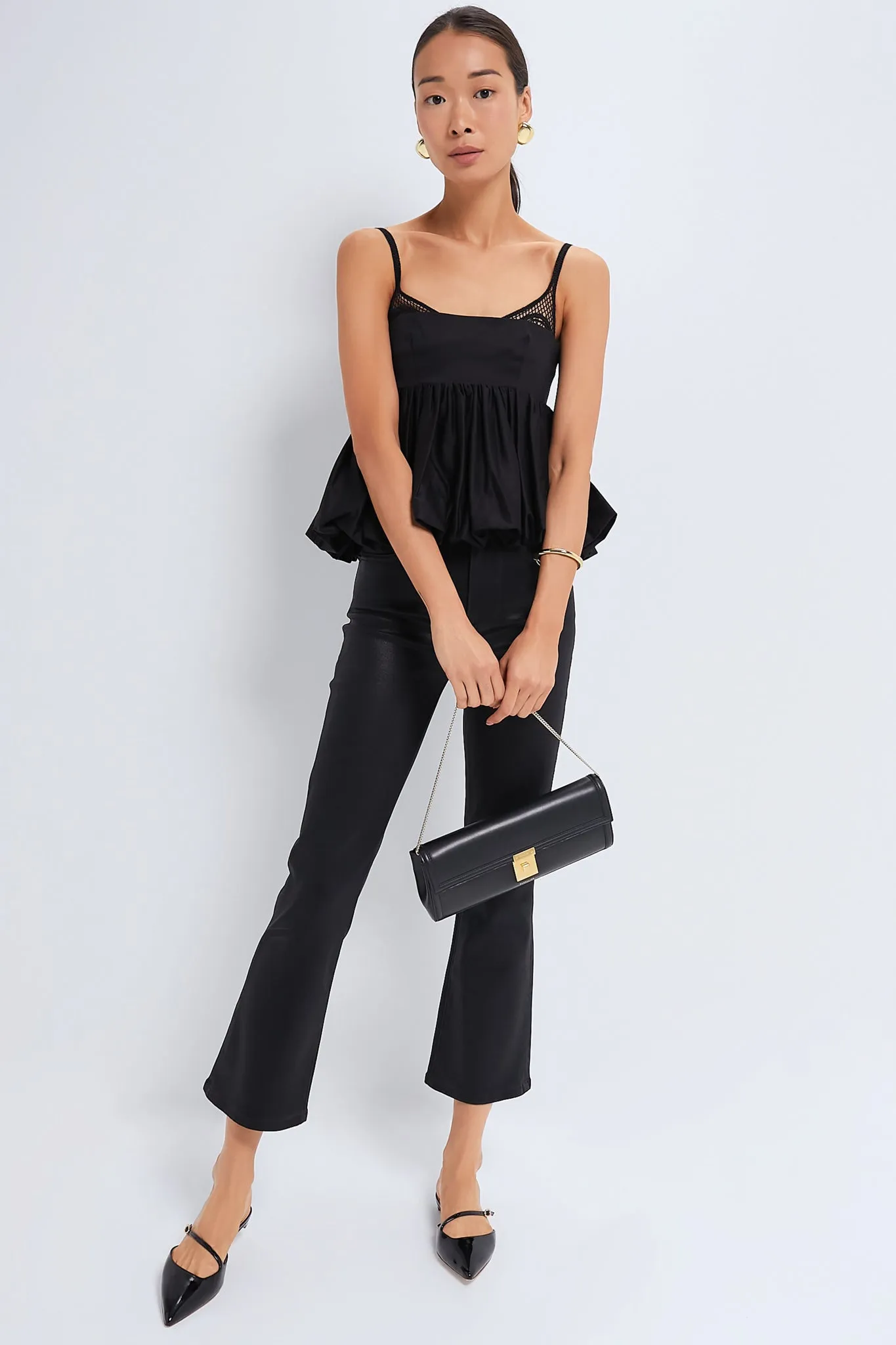 Black Mimi Peplum Top