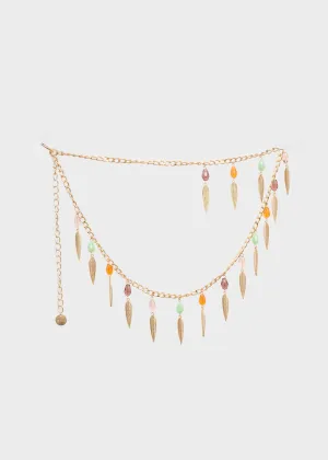 BODYCHAIN W/ ORANGE PENDANTS