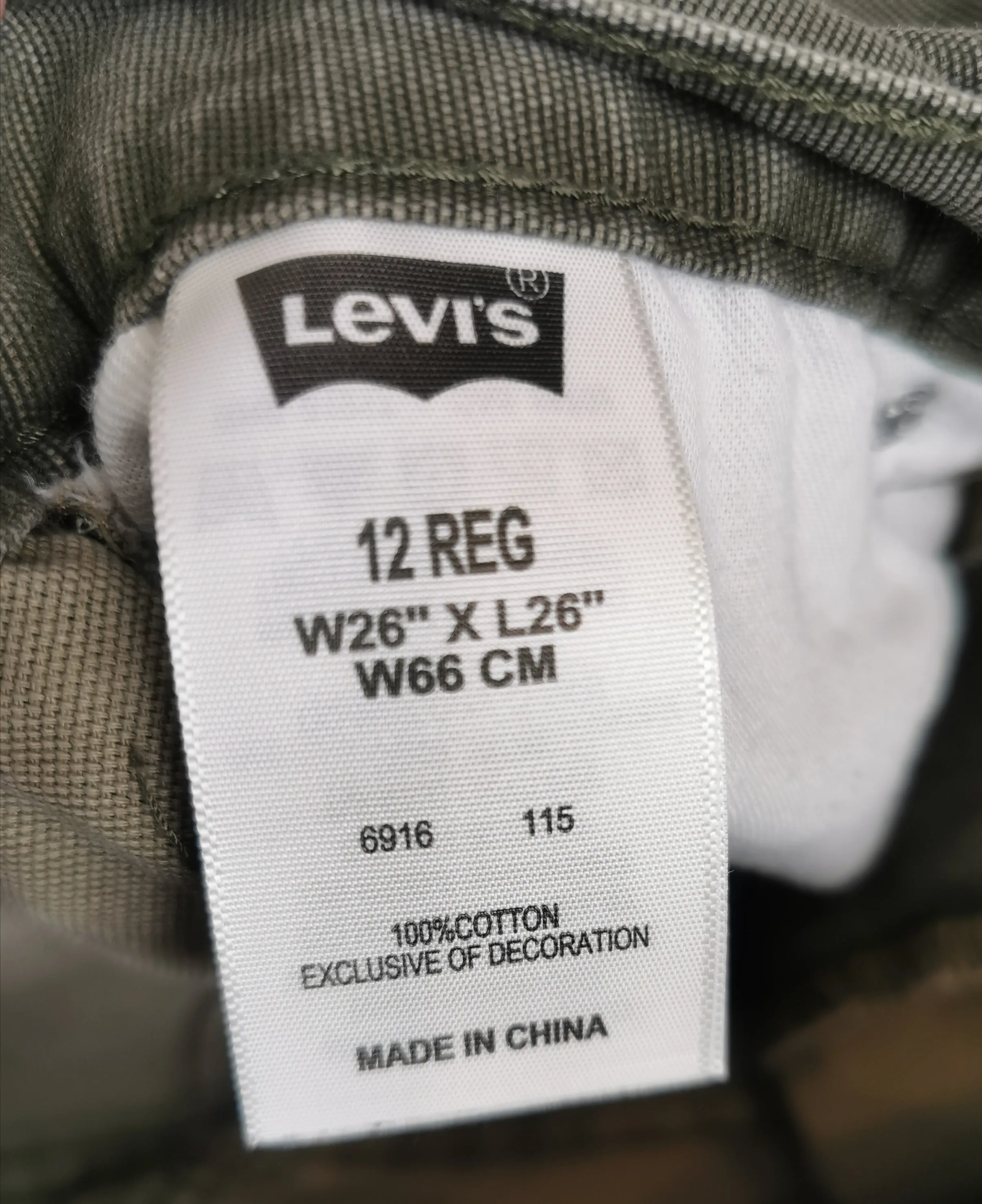 BOY SIZE 12 YEARS - LEVI'S 511, Slim Cotton Pants EUC B57