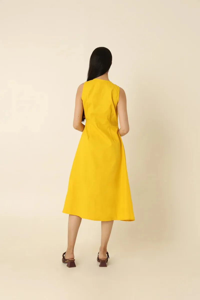 Bright side wrap-around dress
