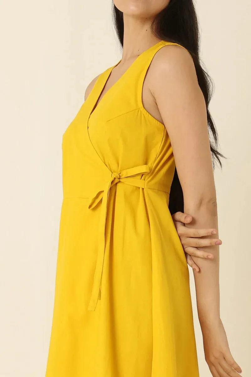 Bright side wrap-around dress