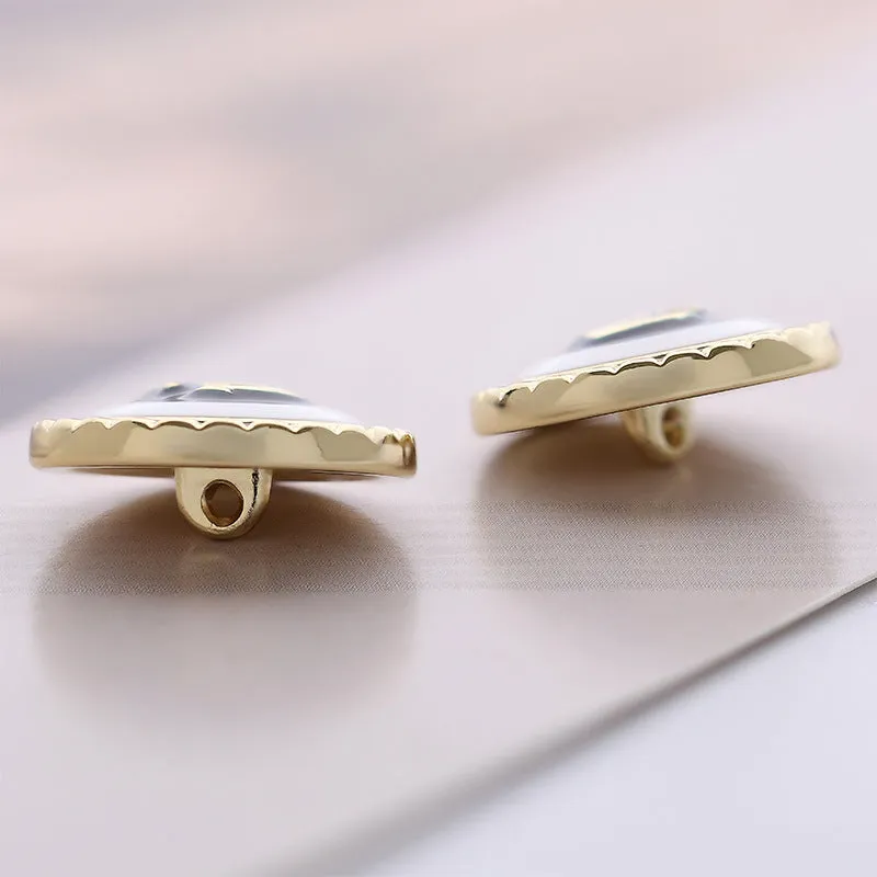 British Fashion Anchor Oil Hand Sewn Metal Button 10pcs